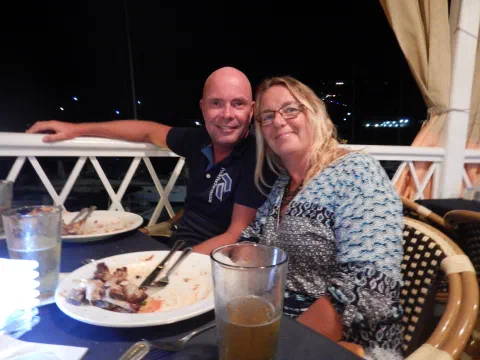 Dejlig fødseldagsmiddag på Pussers Restaurant i Sobers Hole