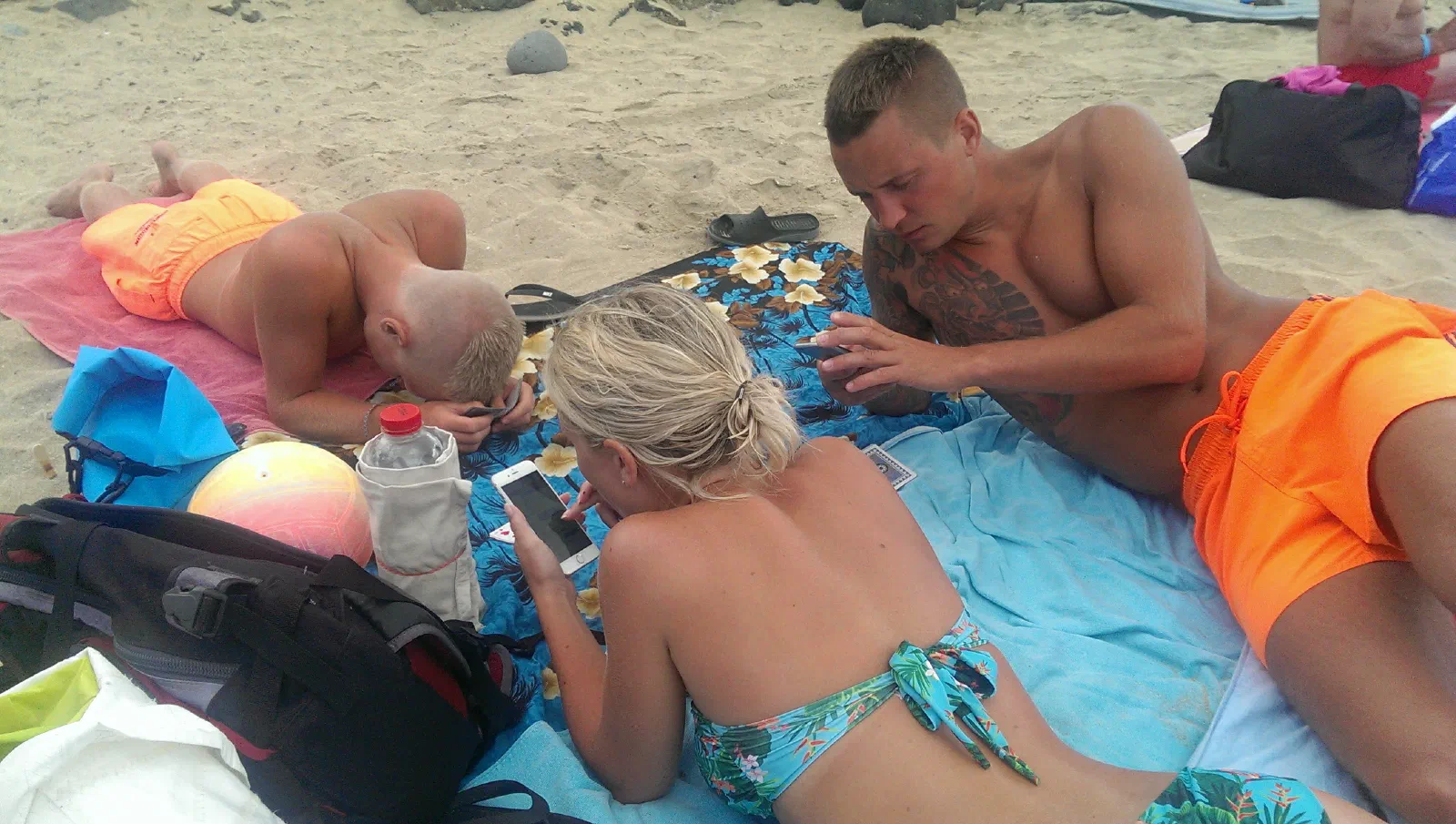 Kortspil på Stranden i Playa Blanca