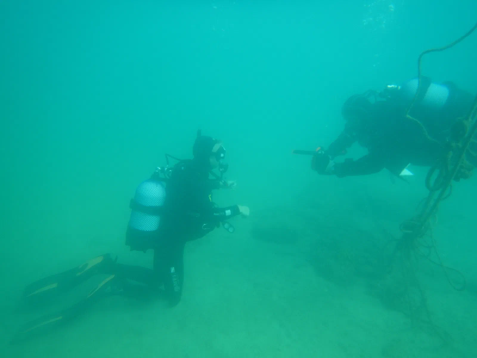 Første dyk på PADI open water kursus